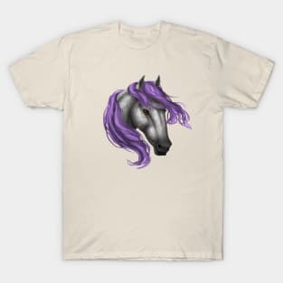 Horse Head - Dapple Purple Mane T-Shirt